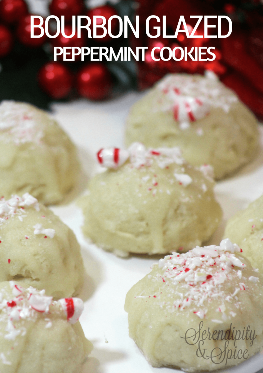 Bourbon Glazed Peppermint Cookie Recipe - Serendipity And Spice