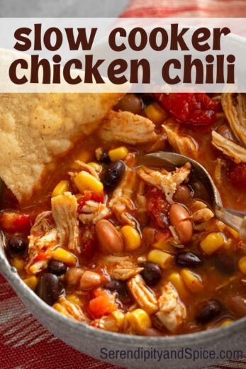 Slow Cooker Southwest Chicken Chili Recipe - Serendipity And Spice
