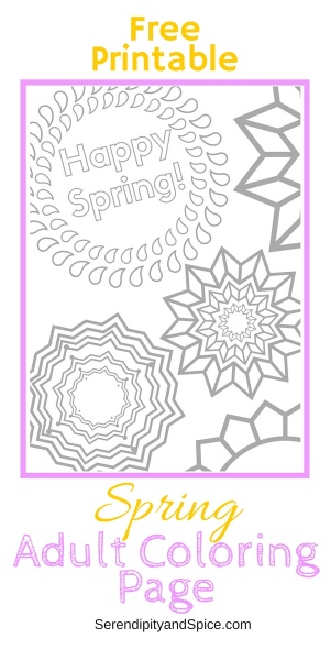 Adult Coloring Page Free Printable - Serendipity And Spice