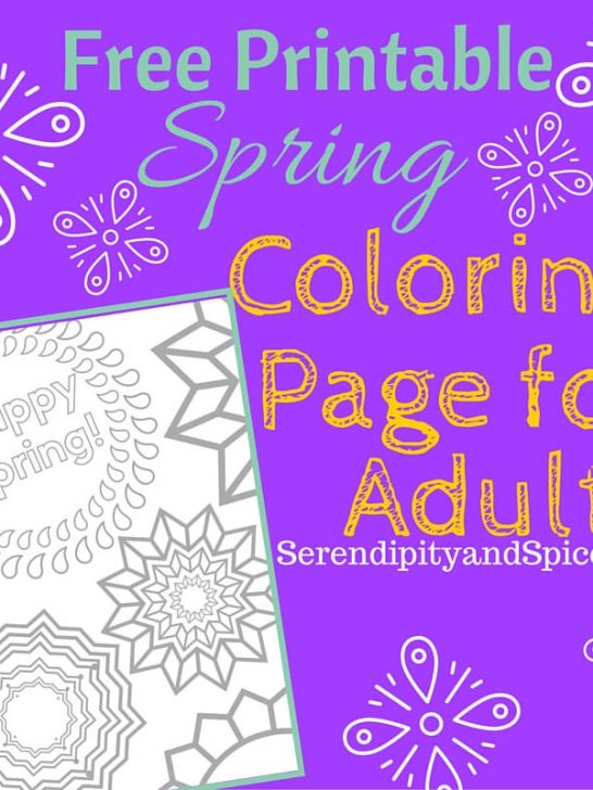 Spring Adult Coloring Page Free Printable