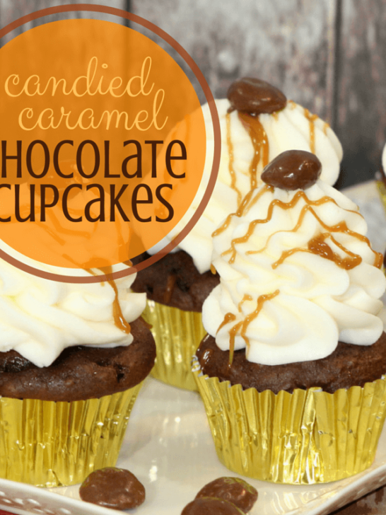Candied Caramel Chocolate Cupcakes Recipe