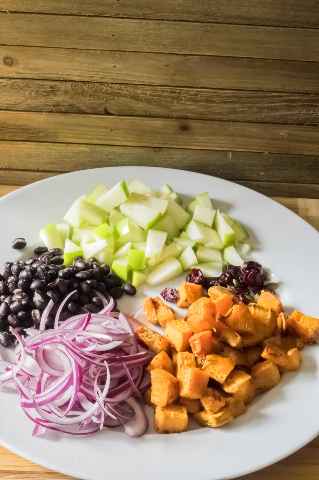 Roasted Sweet Potato Salad With Apple And Black Beans In Chipotle ...