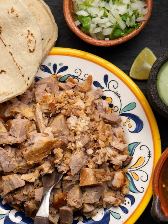 The BEST Dutch Oven Pork Loin Carnitas