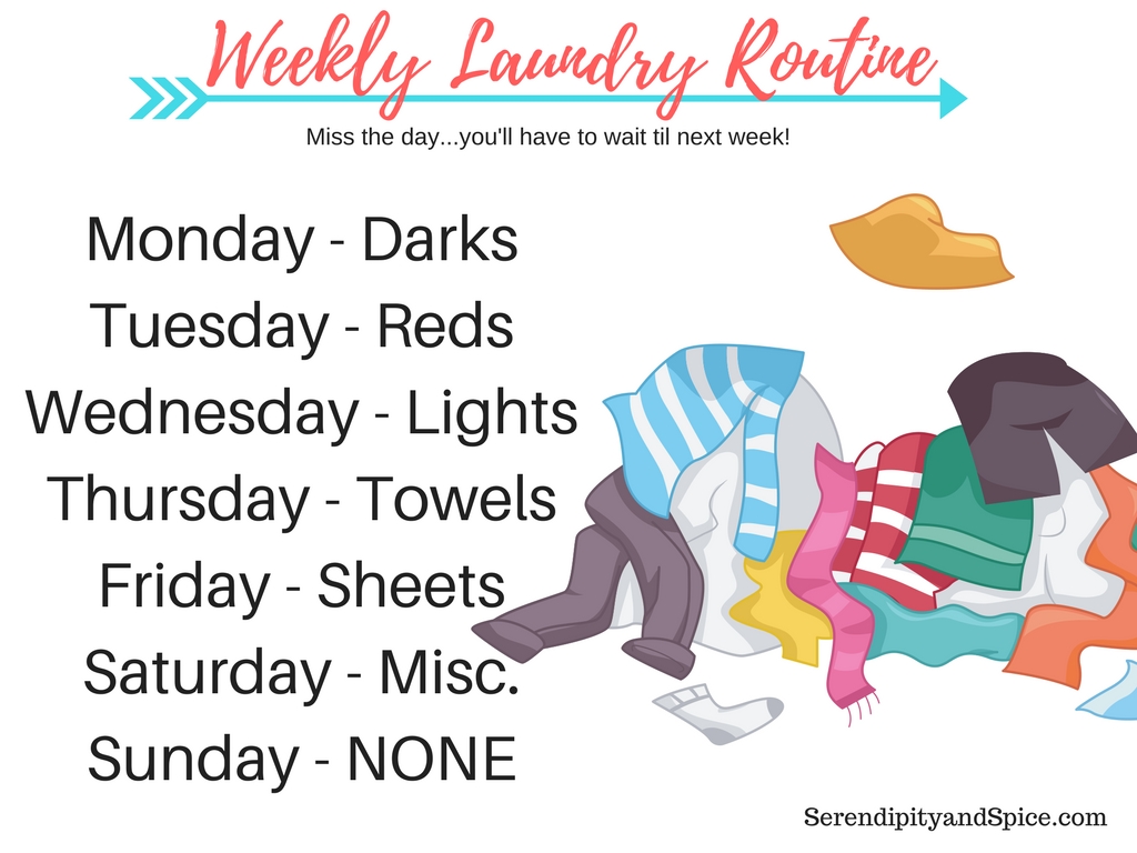 weekly laundry routine – Serendipity and Spice