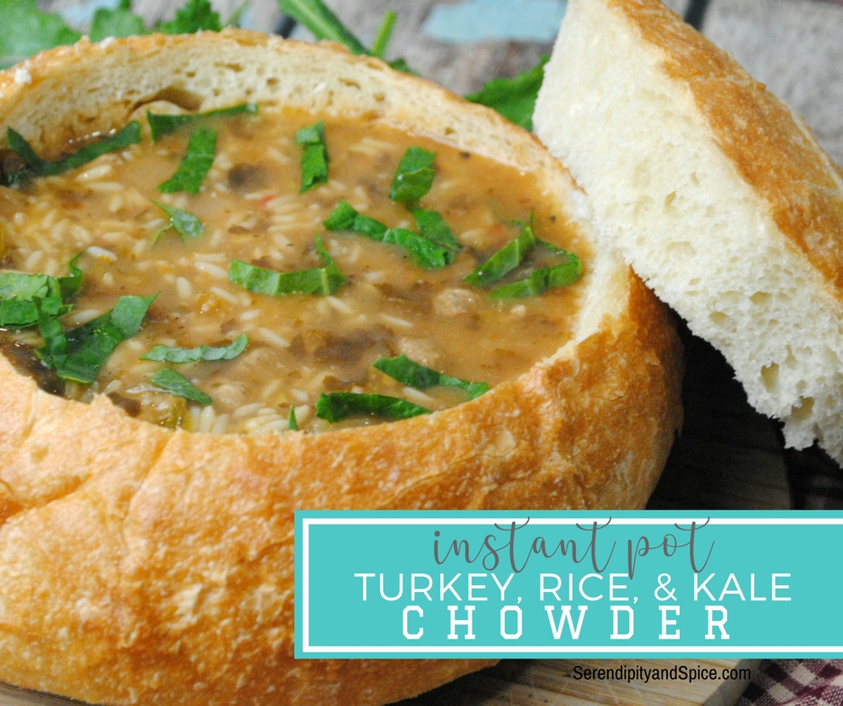 Turkey Rice and Kale Chowder – Instant Pot Recipe