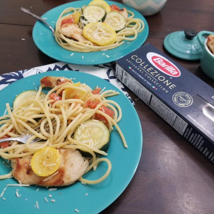 Bucatini Pasta with Squash and Zucchini Recipe