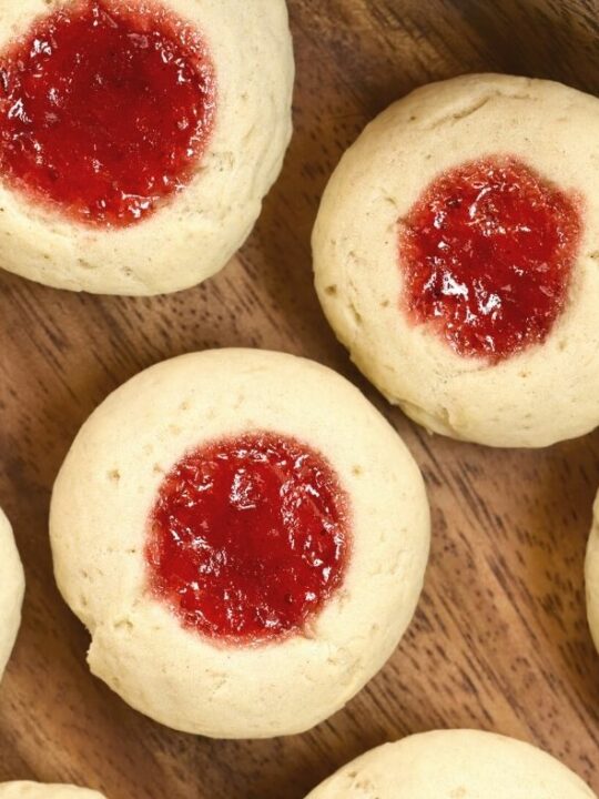 Strawberry Cheesecake Thumbprint Christmas Cookie Recipe