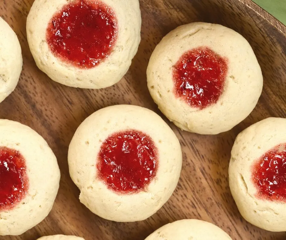 Strawberry Cheesecake Thumbprint Christmas Cookie Recipe