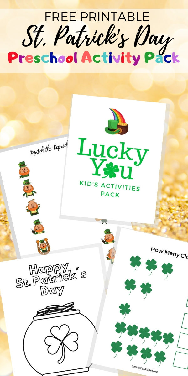 FREE PRINTABLE Activity Pack Free Printable St. Patrick's Day Kids Activity Pack This free printable St. Patrick's Day kids activity pack will keep your preschoolers happy all afternoon! A St. Patrick's Day Activity Pack full of educational fun for preschoolers! ????????