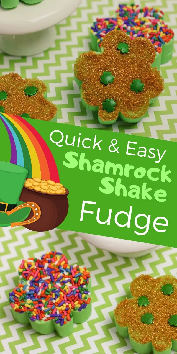 Try this quick and easy Shamrock Shake Chocolate Fudge Recipe
