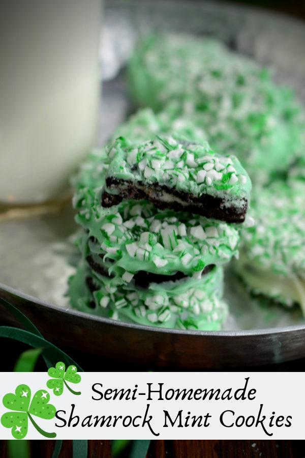 Leprechaun Mint Chocolate Cookies are semi-homemade and so simple to bake.  Give these no-bake cookies a try for St. Patrick's Day!
