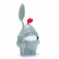 Arthur- Soft or Hard Boiled Egg Cup Holder With a Spoon Included- Knight Design - Kitchen Utensil Decor by Peleg Design