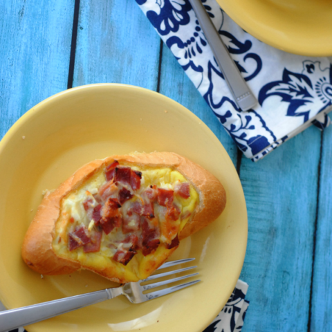 Ham, Egg, and Cheese Breakfast Boats