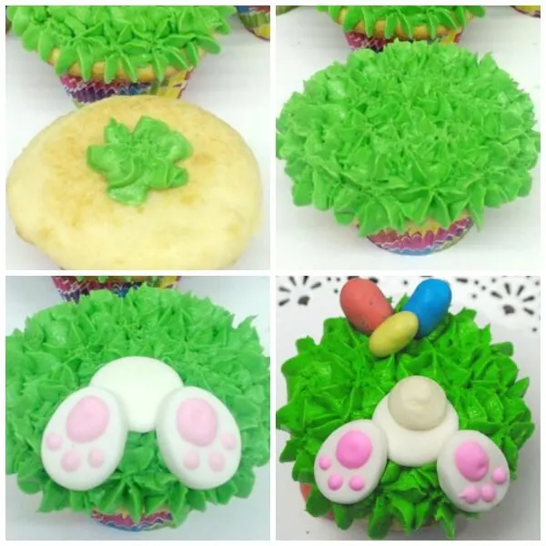 Bunny Bottom Easter Cupcakes from Scratch