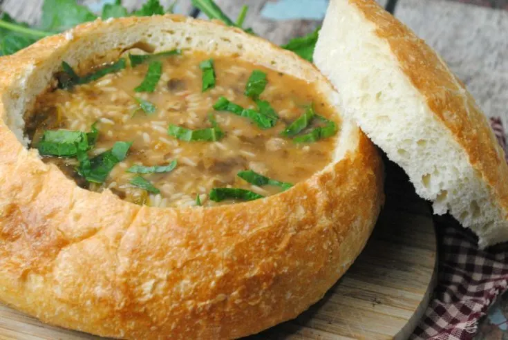 Ground Turkey Soup with Rice and Kale