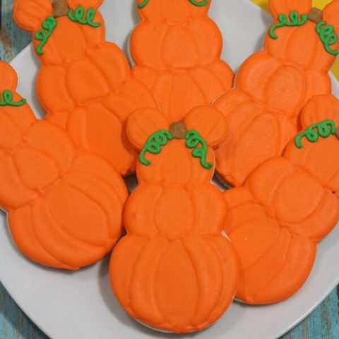 Mickey Mouse Pumpkin Halloween Cookies