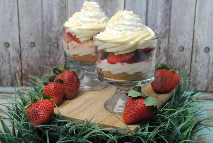 Strawberry Cheesecake parfait 2 2 Strawberry Shortcake Parfait Recipe This strawberry cheesecake parfait recipe is a delicious dessert the whole family loves. Easily adapt the recipe to make a large dish for potlucks or Easter dinner. The Strawberry Cheesecake Parfait recipe is sweet and creamy and the perfect dessert for spring!
