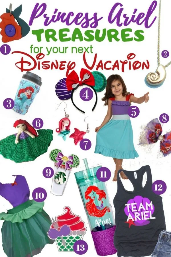 Princess Ariel 1 Disney Princess Ariel Gifts for Disney World Going to Disney World this year? Then you'll want to check out these adorable Disney Princess Ariel Gifts for Disney World and share your love of the Little Mermaid!