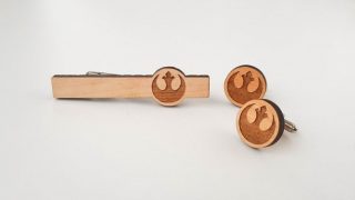 3. Star Wars Tie Bar and Cuff Links Set