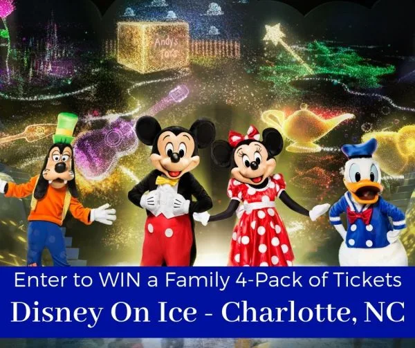 Disney On Ice - Charlotte, NC 1 Disney On Ice - Charlotte, NC Disney on Ice Disney On Ice - Charlotte, NC Disney on Ice is coming back to Charlotte this September and I have a family 4 pack of tickets to giveaway...read through to the bottom for your chance to win!