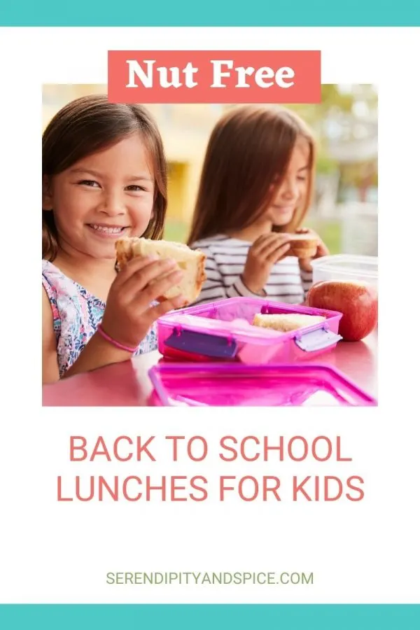Nut Free Back to School Lunches Nut Free Lunch Ideas for Back to School These nut free school lunch ideas will help you figure out what to feed your kids for back to school.  With food allergies so prevalent it's important to find nut free lunch ideas to send to school this year.