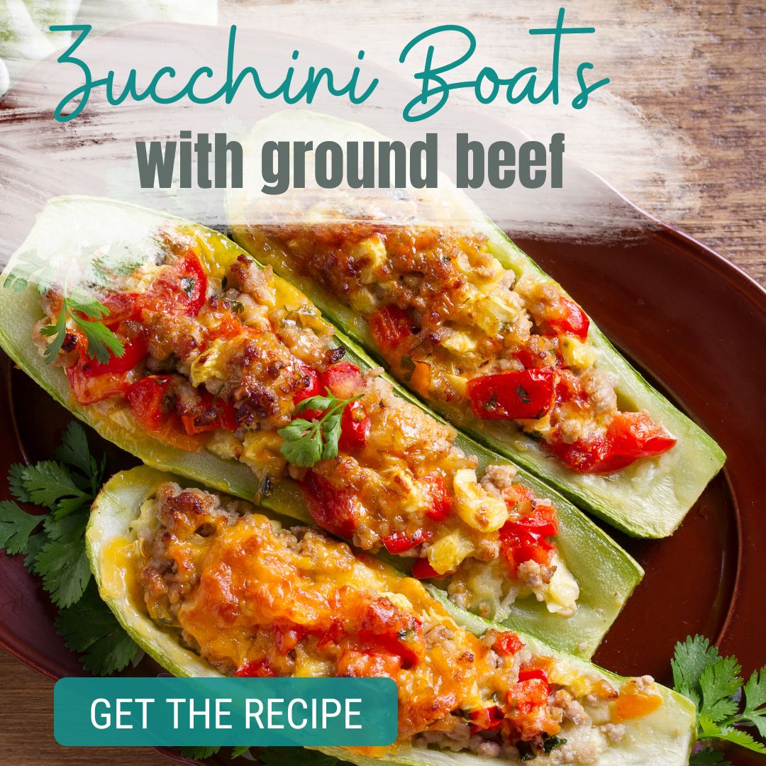 Stuffed Zucchini Boats with Ground Beef Recipe