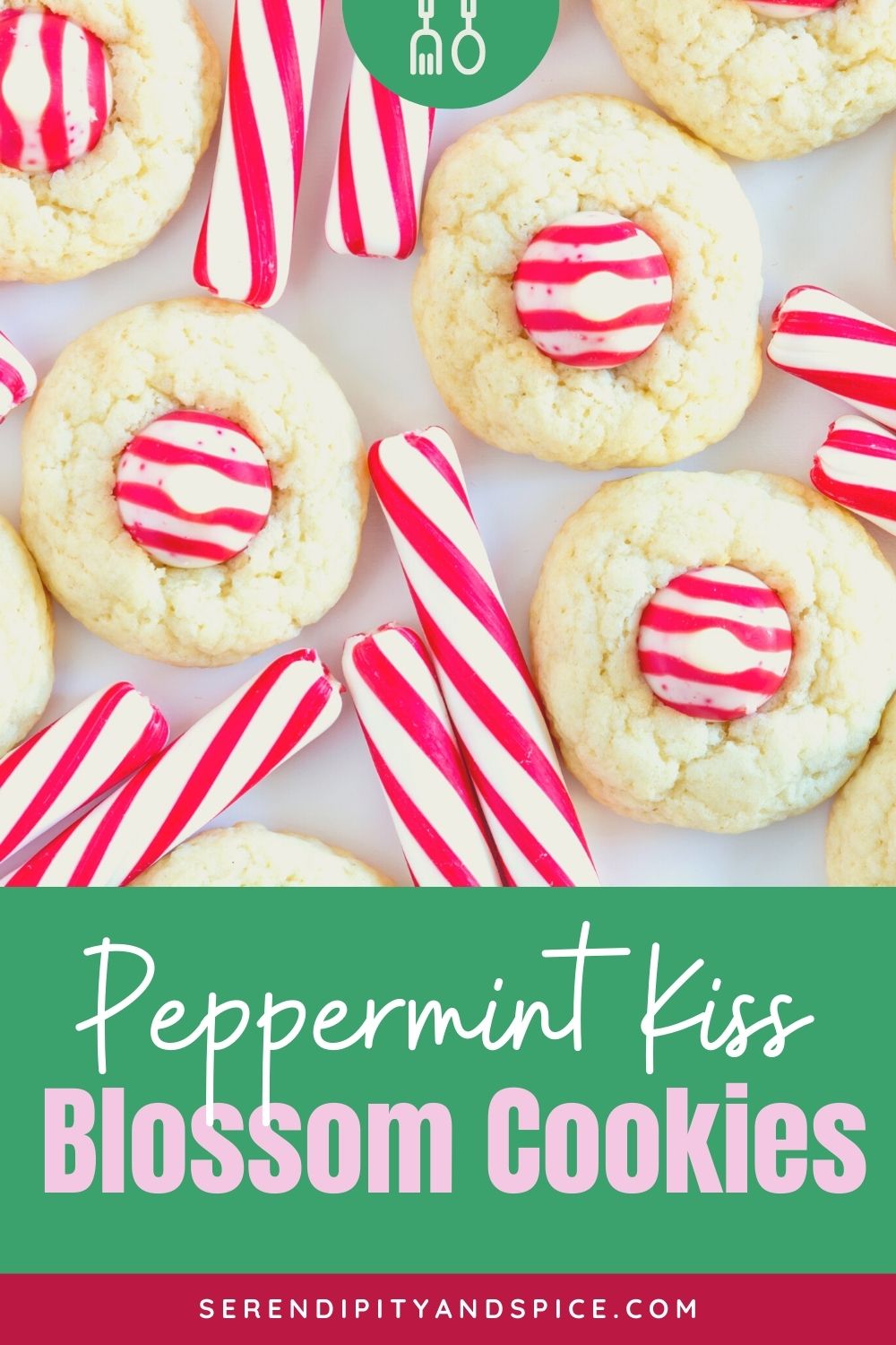 Peppermint Kiss Blossom Cookies without Peanut Butter