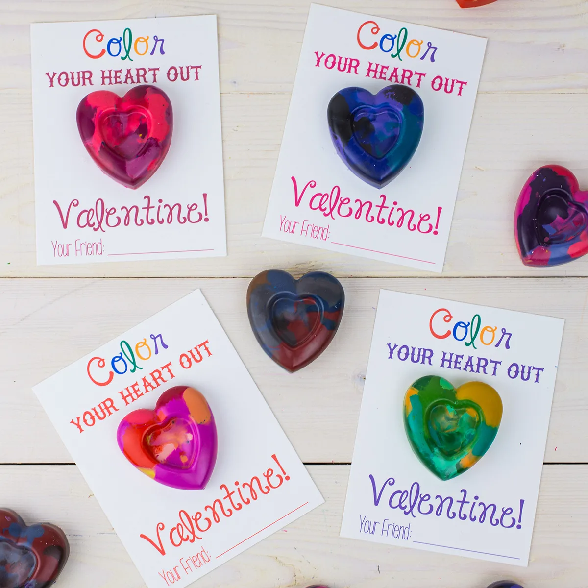 Crayon Valentines Non-Candy Valentine Card Ideas Non-Candy Valentine Card Ideas. Check out these free printable non-candy Valentine card ideas that are sure to melt your heart without adding sugar to your child's diet!