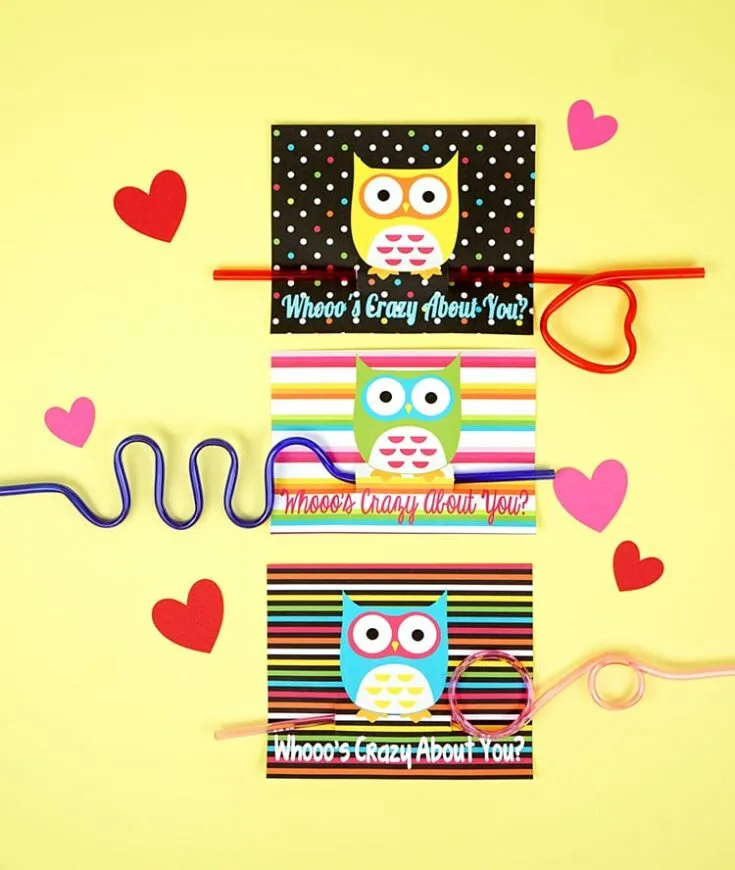 Crazy Straw Valentines Day Printable Cards Non-Candy Valentine Card Ideas Non-Candy Valentine Card Ideas. Check out these free printable non-candy Valentine card ideas that are sure to melt your heart without adding sugar to your child's diet!