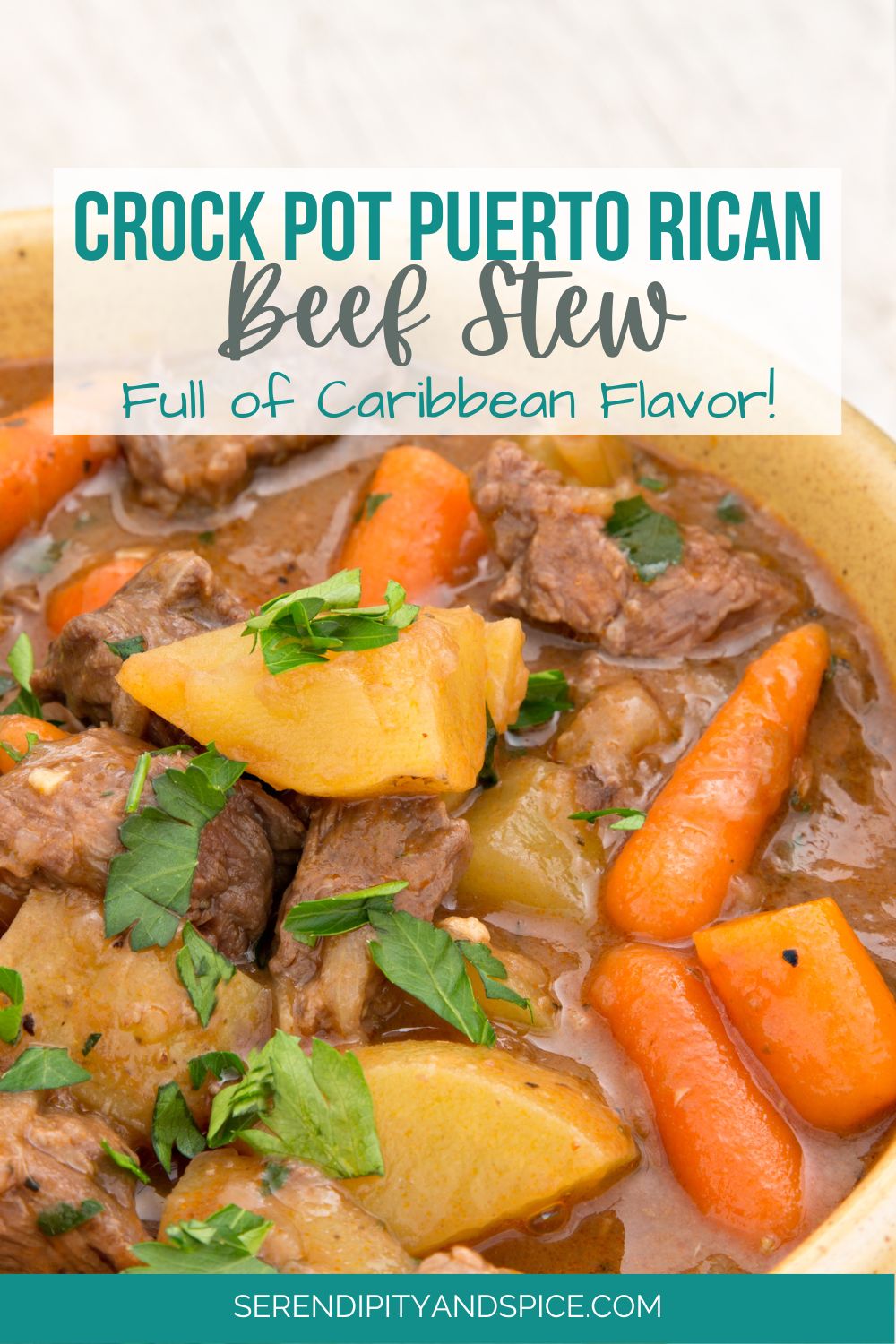 Puerto Rican Beef Stew in Slow Cooker Serendipity and Spice