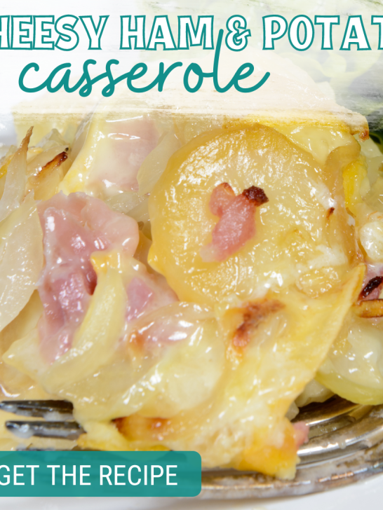 Cheesy Ham and potato casserole