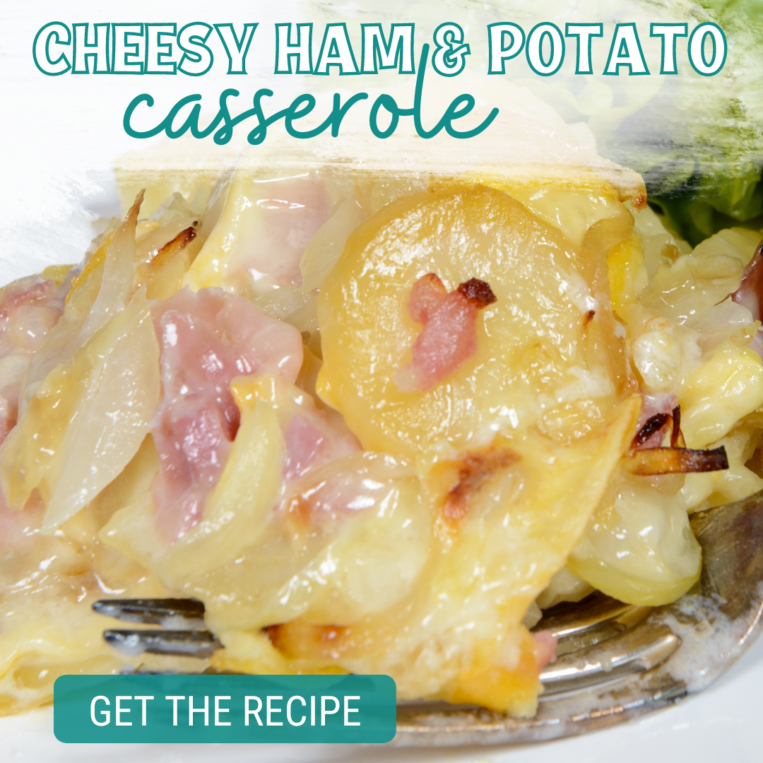 Cheesy Ham and potato casserole