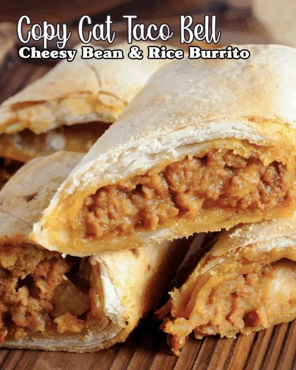 Copycat Taco Bell Cheesy Bean and Rice Burrito 2 Copycat Taco Bell Cheesy Bean and Rice Burrito Taco Bell Cheesy Bean and Rice Burrito