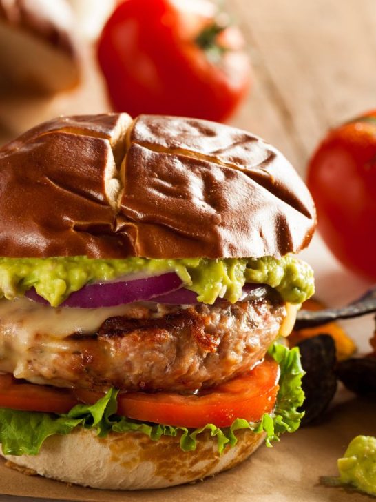 Teriyaki Cheddar Air Fryer Turkey Burgers