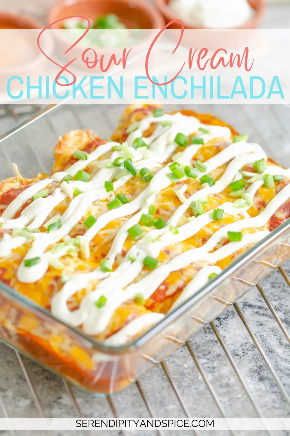 Sour Cream Chicken Enchilada Casserole