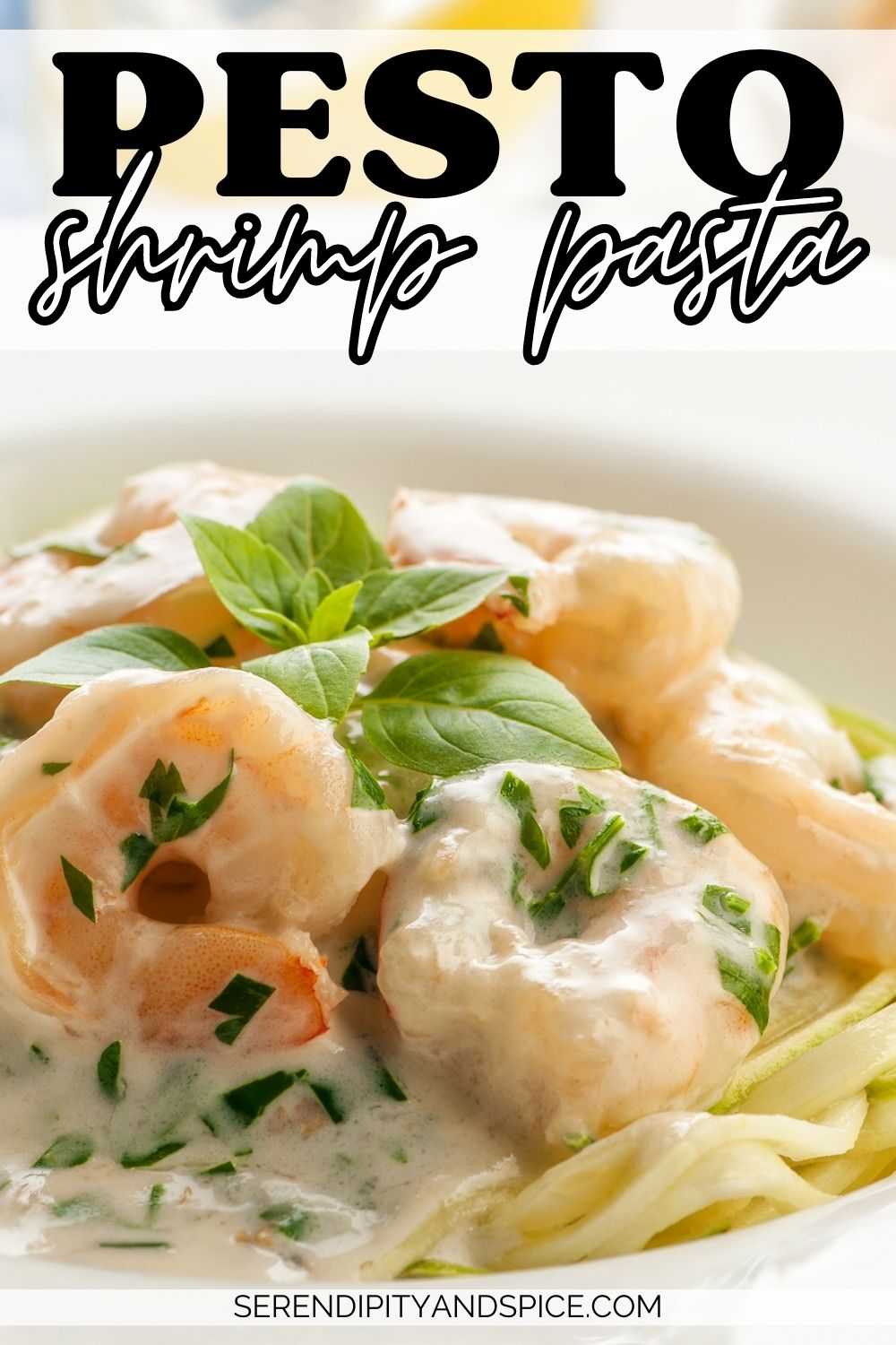 Creamy Pesto Shrimp Pasta Recipe - Serendipity And Spice