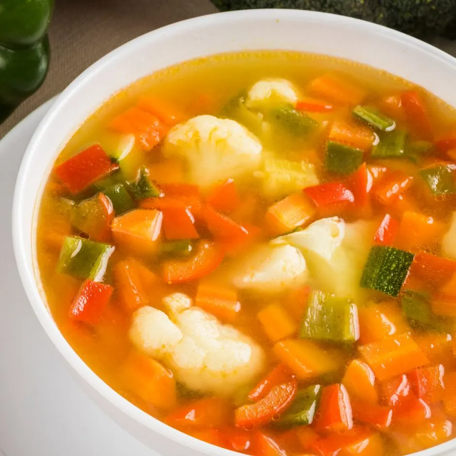 vegetable soup in soup maker