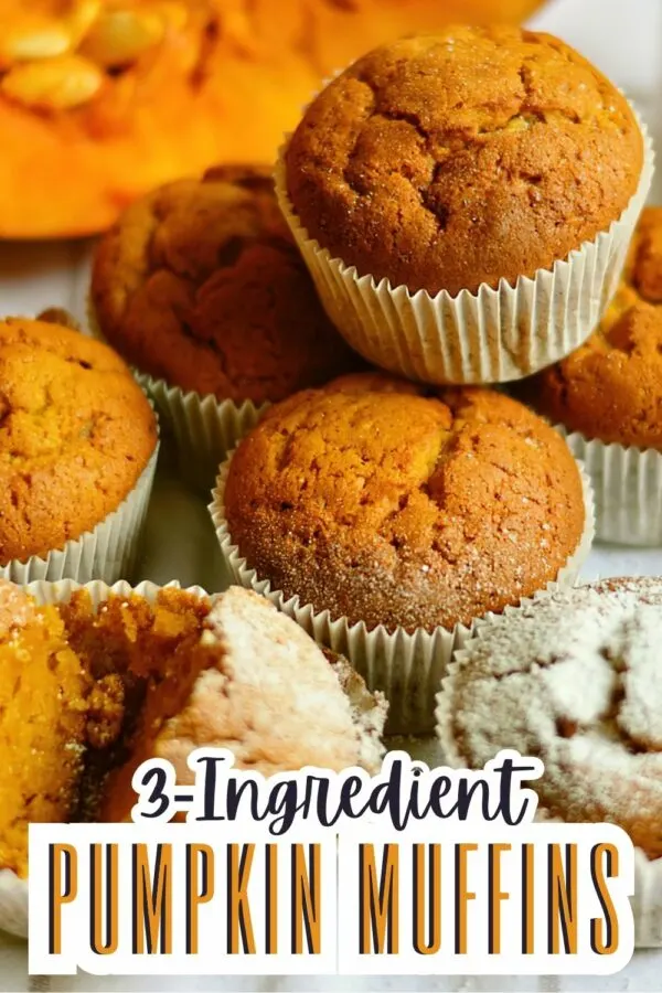 3 Ingredient Pumpkin Muffins