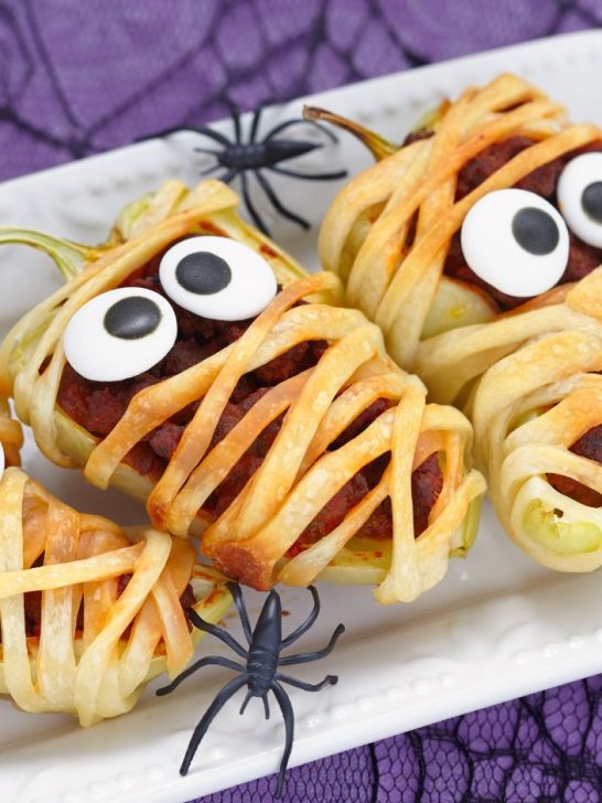 Mummy Stuffed Banana Peppers Recipe: Halloween Appetizer
