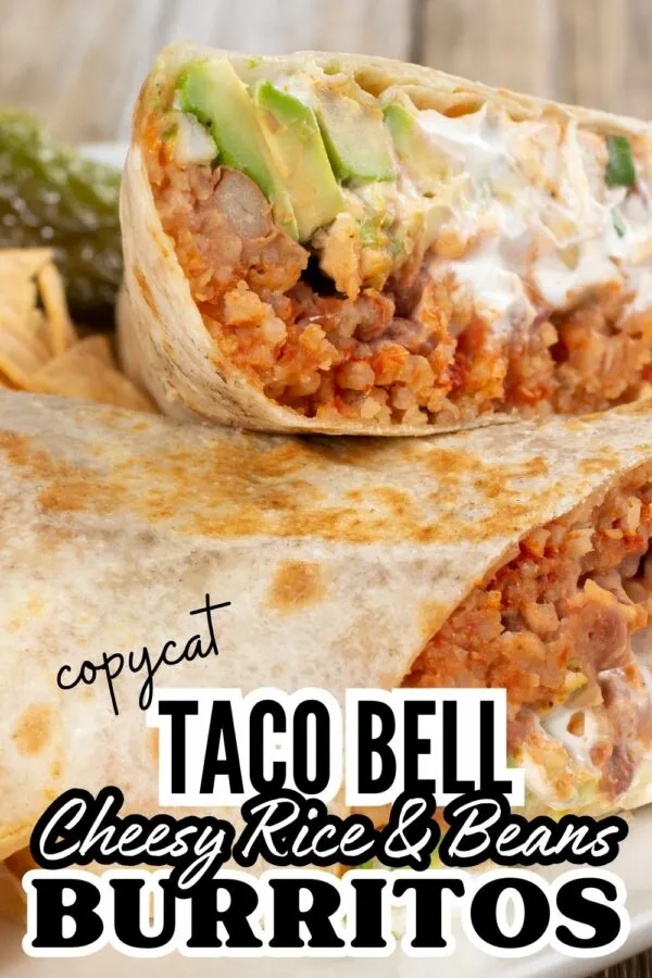 Copycat Taco Bell Cheesy Beans and Rice Burritos Recipe