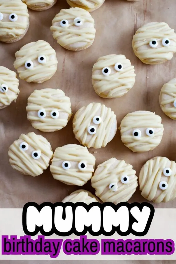 Mummy Birthday Cake Macarons
