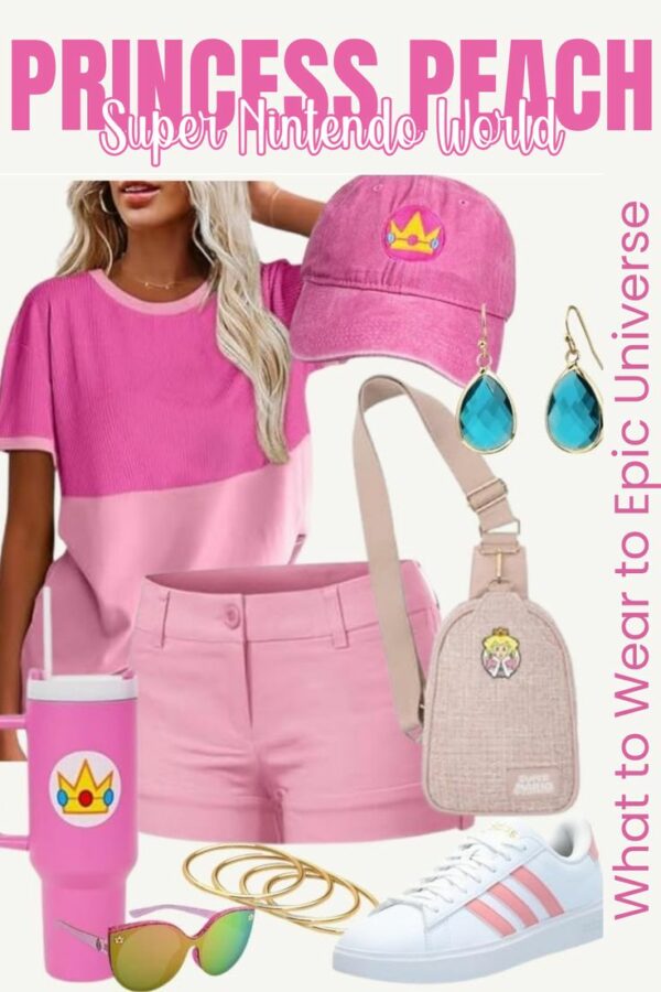 Epic Universe Orlando Outfit for Super Nintendo World Princess Peach What to Wear to Epic Universe: Tips + Character-Inspired Outfits Planning your trip to Universal's Epic Universe? You’re going to want outfits that are cute, comfy, and perfect for photos in every themed land. Whether you're all about comfort, making a fashion statement, or showing off your favorite fandoms, here's your go-to guide for what to wear to Epic Universe... including "Epic Bounding" outfit ideas inspired by characters from each land.