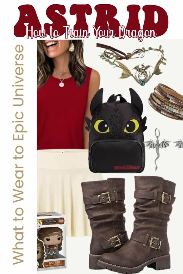 What to Wear to Epic Universe: Tips + Character-Inspired Outfits 3 What to Wear to Epic Universe: Tips + Character-Inspired Outfits Epic Universe Orlando Outfits Astrid Isle of Berk How to Train Your Dragon 🐉 What to Wear to Epic Universe: Tips + Character-Inspired Outfits Planning your trip to Universal's Epic Universe? You’re going to want outfits that are cute, comfy, and perfect for photos in every themed land. Whether you're all about comfort, making a fashion statement, or showing off your favorite fandoms, here's your go-to guide for what to wear to Epic Universe... including "Epic Bounding" outfit ideas inspired by characters from each land.